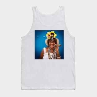 Cigar woman in Havana, Cuba Tank Top